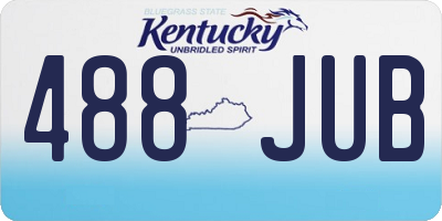 KY license plate 488JUB