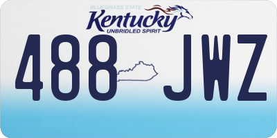 KY license plate 488JWZ