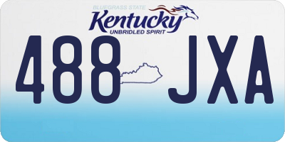 KY license plate 488JXA