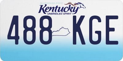 KY license plate 488KGE