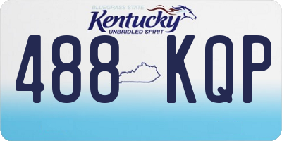 KY license plate 488KQP