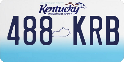 KY license plate 488KRB
