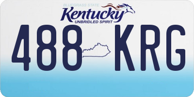 KY license plate 488KRG