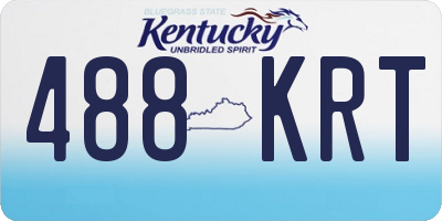 KY license plate 488KRT