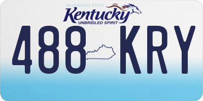 KY license plate 488KRY