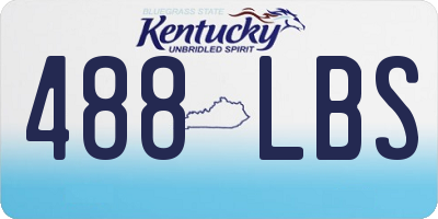 KY license plate 488LBS