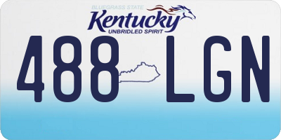 KY license plate 488LGN