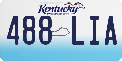 KY license plate 488LIA