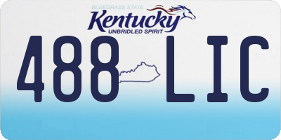 KY license plate 488LIC