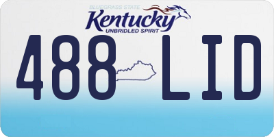 KY license plate 488LID