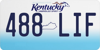KY license plate 488LIF