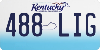 KY license plate 488LIG
