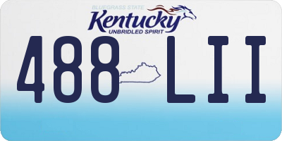 KY license plate 488LII