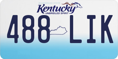 KY license plate 488LIK