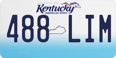 KY license plate 488LIM
