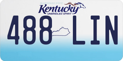 KY license plate 488LIN