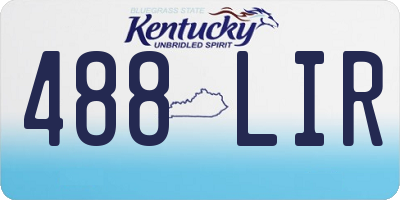 KY license plate 488LIR