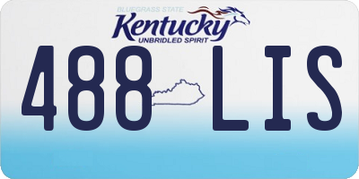 KY license plate 488LIS