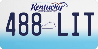 KY license plate 488LIT