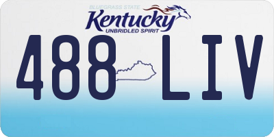 KY license plate 488LIV