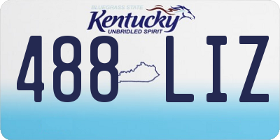 KY license plate 488LIZ