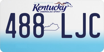 KY license plate 488LJC