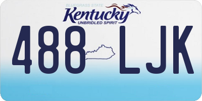 KY license plate 488LJK