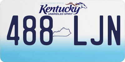 KY license plate 488LJN