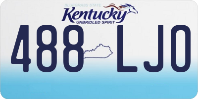 KY license plate 488LJO