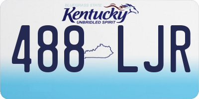 KY license plate 488LJR