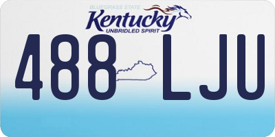 KY license plate 488LJU