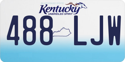 KY license plate 488LJW