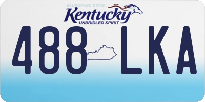 KY license plate 488LKA