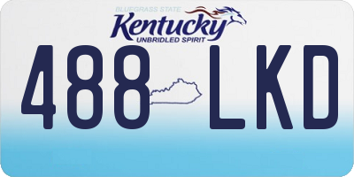KY license plate 488LKD