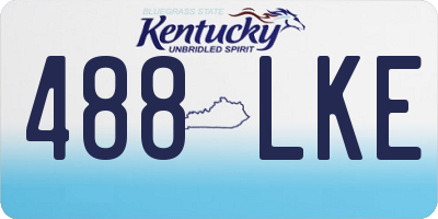 KY license plate 488LKE