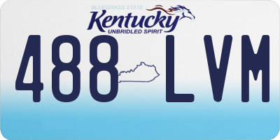 KY license plate 488LVM