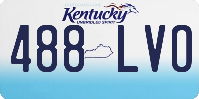 KY license plate 488LVO