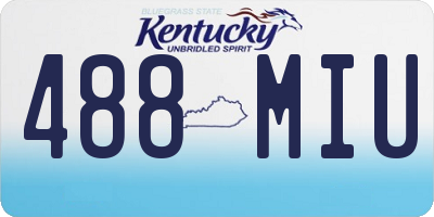 KY license plate 488MIU