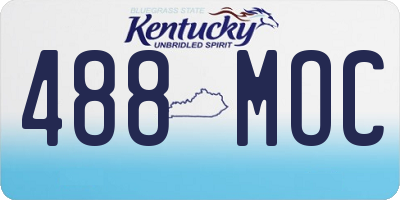 KY license plate 488MOC