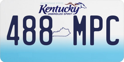 KY license plate 488MPC