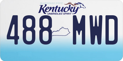 KY license plate 488MWD
