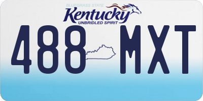 KY license plate 488MXT