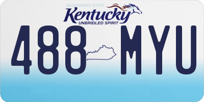 KY license plate 488MYU