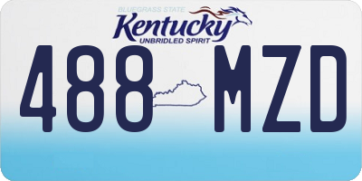 KY license plate 488MZD