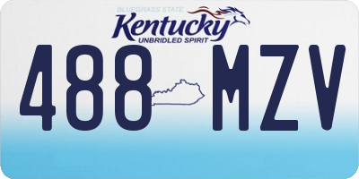 KY license plate 488MZV