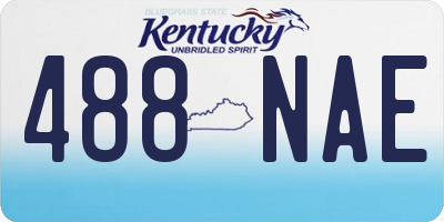 KY license plate 488NAE