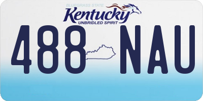 KY license plate 488NAU
