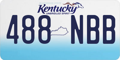 KY license plate 488NBB