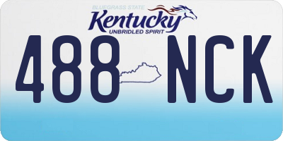 KY license plate 488NCK