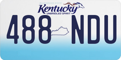 KY license plate 488NDU